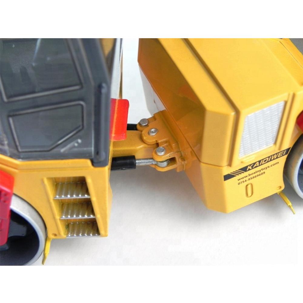 1/35 модели из сплава, дорожный каток, строительная машина, металлические двойные стальные колеса, роликовые игрушки, модель инженерного автомобиля, подарок для мальчика