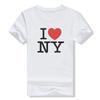 Новая женская мужская унисекс футболка I Love NY Футболка I Love New York Надписи Цитаты Буквы Напечатанные Наряды Уличный Стиль