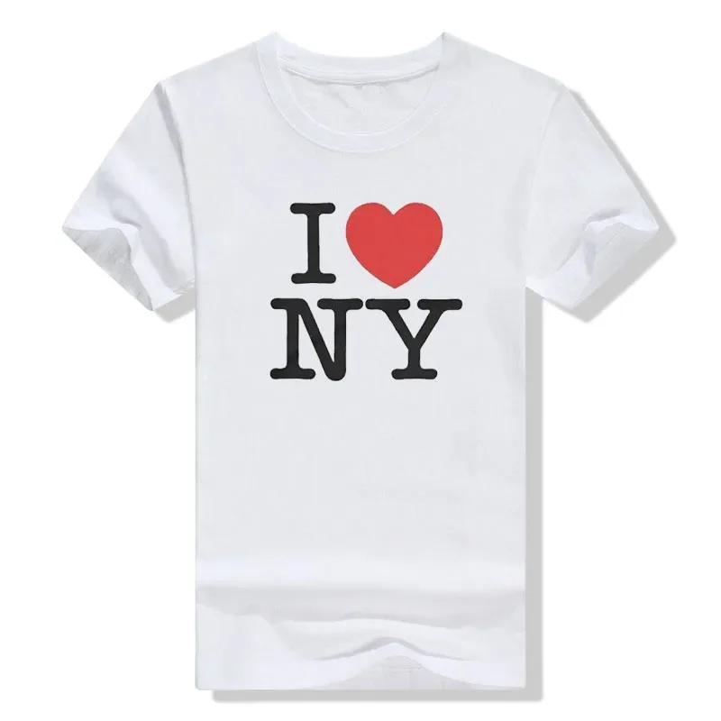 Новая женская мужская унисекс футболка I Love NY Футболка I Love New York Надписи Цитаты Буквы Напечатанные Наряды Уличный Стиль