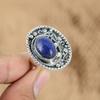 Натуральный лазурит ручной работы кольцо с несколькими камнями ювелирное изделие серебро 925 пробы