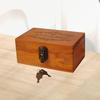 Деревянная шкатулка для хранения ювелирных изделий с ключами Компактная шкатулка для безделушек в стиле ретро