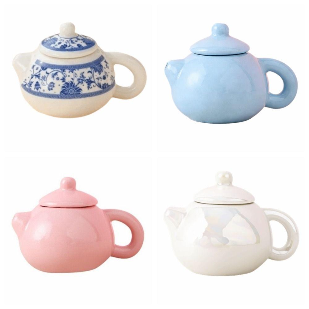 Chinese Style Flower Porcelain Teapot Exquisite Milk Tea Lid Accessories Restaurant