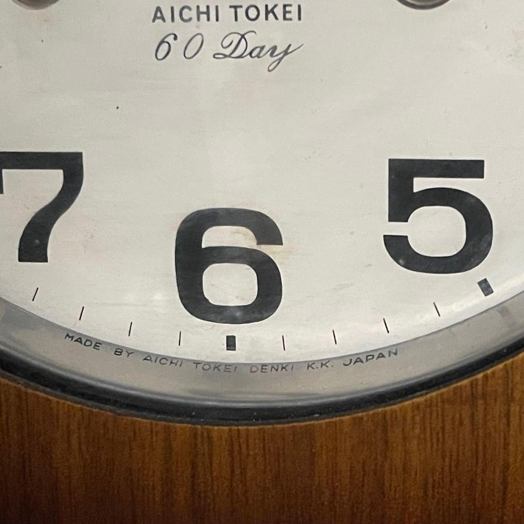 Б/у настенные маятниковые часы Aichi Clock AICHI TOKEI на 60 дней, ретро эпохи Сёва