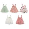 Платье для маленьких девочек, летние детские сетчатые пышные платья на подтяжках с вышивкой для девочек, платье-пачка принцессы