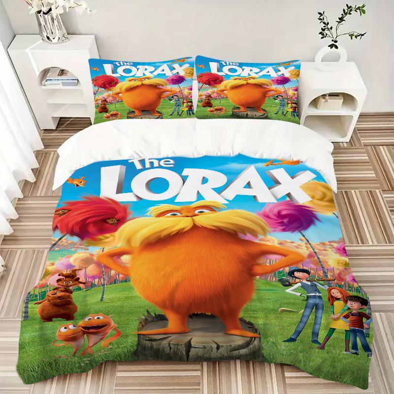 Lorax Adventure Print 3Pcs Bedding Setduvet Cover With 2 Bedropillowcase Home Birthday Gift