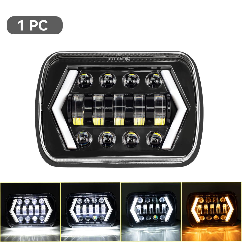 Для Cherokee XJ Wrangler YJ Аксессуары H6054 H5054 H6054LL 6052 6053 Автомобильные 110 Вт 5x7 дюймов Светодиодные фары 7x6