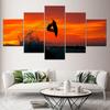 Sea surfing with sunset sky 5 Piece Wallpapers Art Canvas Print modern Poster Modular art painting for Living Room Home Decor
