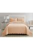 Sevda Micro Soft Bedspread Set, Coverlet 250x240 Cm with Pillowcase, Full Size, Full Bed, Beige
