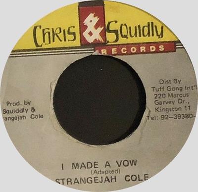 7-дюймовая пластинка STRANGER COLE - Я дал клятву НИКТО Chris & Squidly Ямайское регги, ска и даб Б/У
