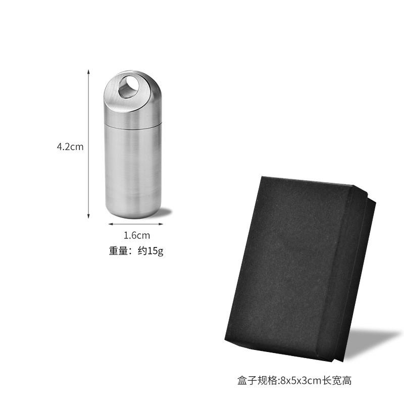 Titanium Waterproof Survival Pill Case EDC Gear Camping Hiking Outdoor Emergency Kit
