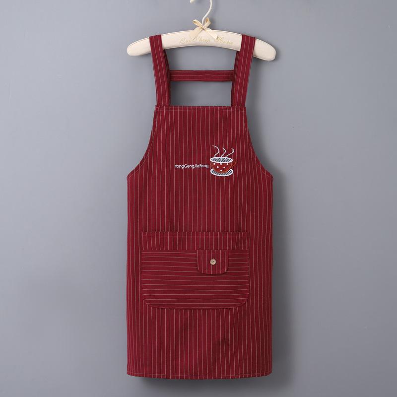 Современный хлопковый фартук шеф-повара без рукавов с вышивкой - Масло- и пятноотталкивающий, защита с длинным рукавом для домашнего использования