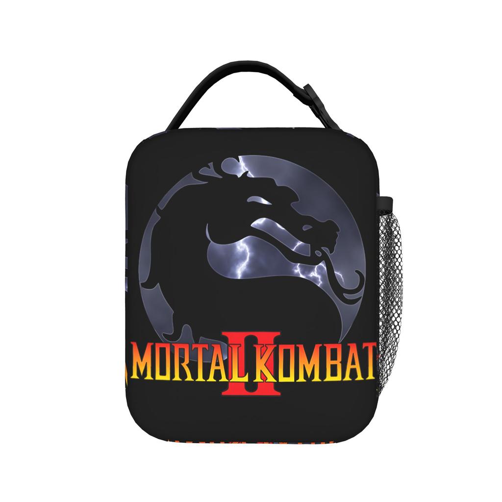 Mortal Kombat II Insulated Lunch Bag Thermal Bag Reusable,Meal Container Large Tote Lunch Box Food Bag College Travel