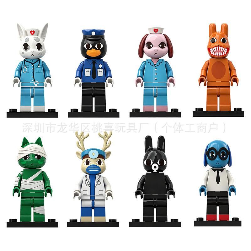 Серия MOC Bricks Больница для животных Кошки Собаки Утки Медсестра Раненые Доктор Фигурки Модель Собранные Строительные Блоки Игрушки Пластиковая Кукла