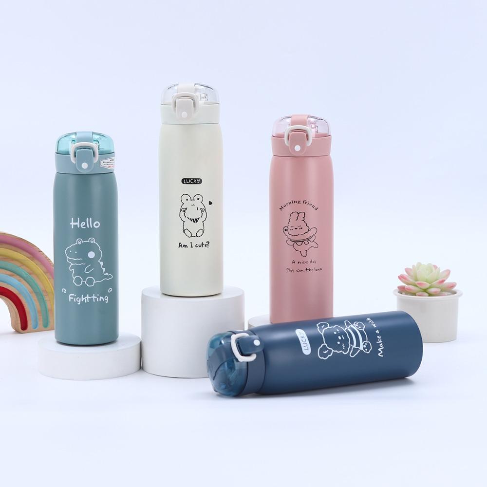 350ml/500ml Thermal Water Bottle Stainless Steel Insulated Cup Cartoon Thermal Flask  Kids