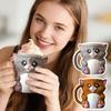Держатель для пинты мороженого «Кошка Каддлс», 3D-печатная чашка с ручкой и ящиком для закусок, милый герметичный держатель для пинты мороженого с кошкой, для подарков любителям кошек