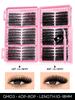 Xiaomi GROINNEYA Lash Clusters Kit Cat Lashes 640 Pcs with Lash Bond & Seal Cluster Eyelash Extensions Eyelash Clusters Kit DIY at Home