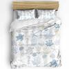 Sea Turtle Blue Starfish Shell Duvet Cover With Pillow Case Custom 3pcs Bedding Set Quilt Cover Double Bed Home Textile