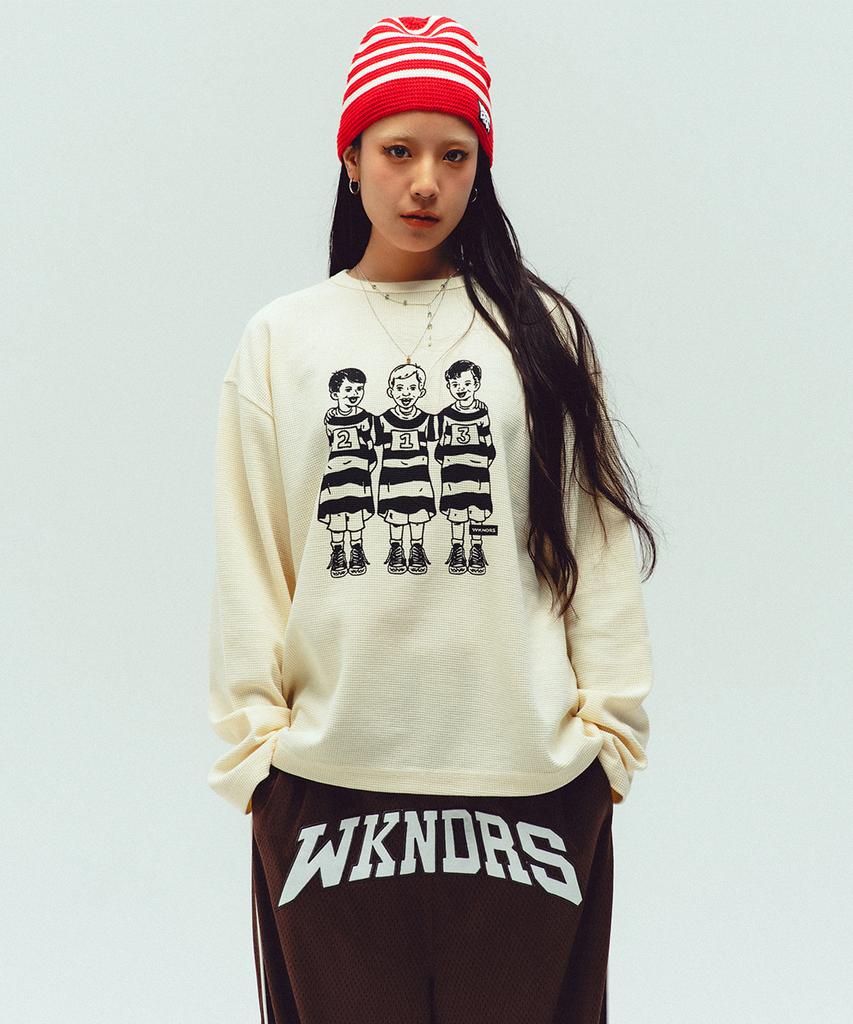 Полосатая шапка WKNDRS (красный)
