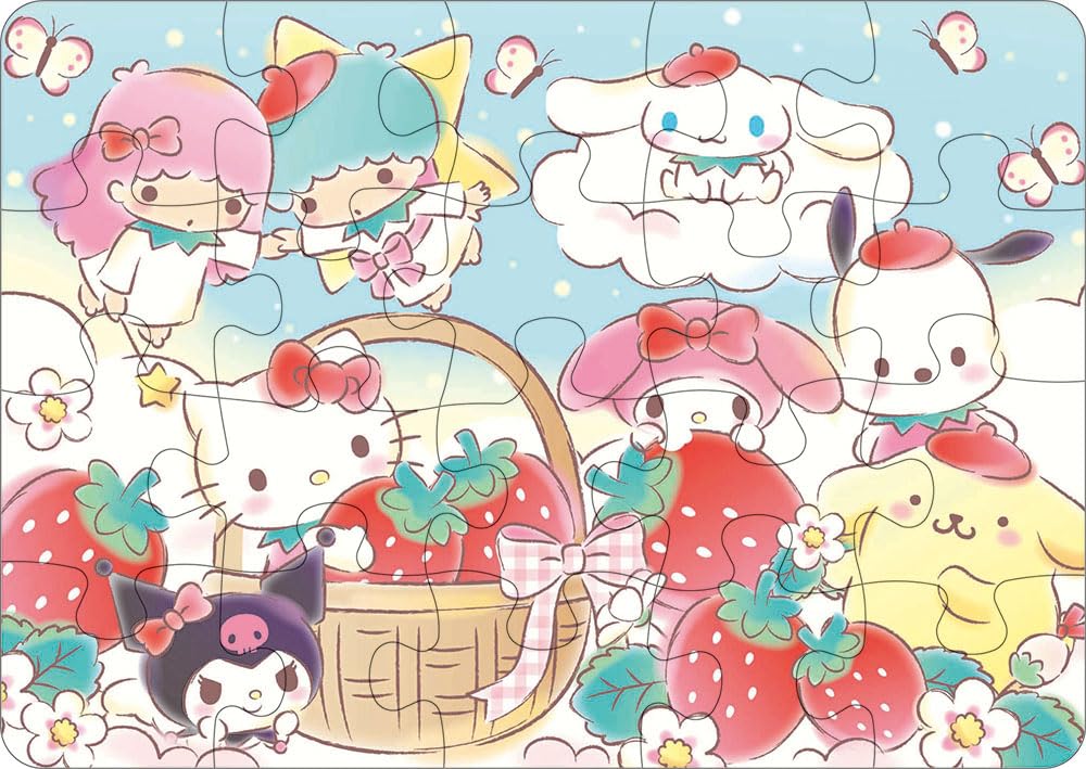 [Сделано в Японии] Развивающий пазл Beverly, Персонажи Sanrio, Первый пазл, Набор из 5 штук [5 этапов развития] S5-004