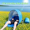 Silver Coated Mini Beach Tent Instant Pop-up Mini Beach Headrest Sun Shelter for Outdoor