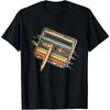 Ретро футболка 80-х Throwback Music Женская одежда Кассета Карандаш Ретро футболка Camisetas Топы