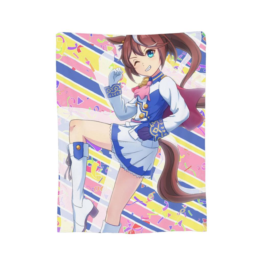 Uma Musume Pretty Derby Blanket Flannel Decoration Multifunction Lightweight Throw Blanket for Sofa Couch Quilt