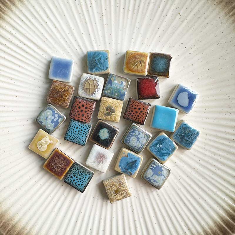 100 г DIY Керамическая мозаичная плитка Стекло форма лепестка листа Ручные украшения Плитка Настенные поделки для декоративного материала 917