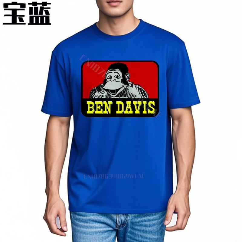 Unisexs Top Workout Short Sleeve Shirt Ben Davis Monkey On Red Vintage Unisexs Tshirt Stylish Comfort Tshirt ONeck