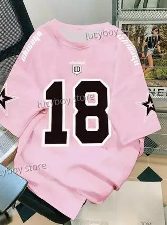 Men's digital print short-sleeved jersey sweatshirt football t-shirt retro casual top men's loose clothing