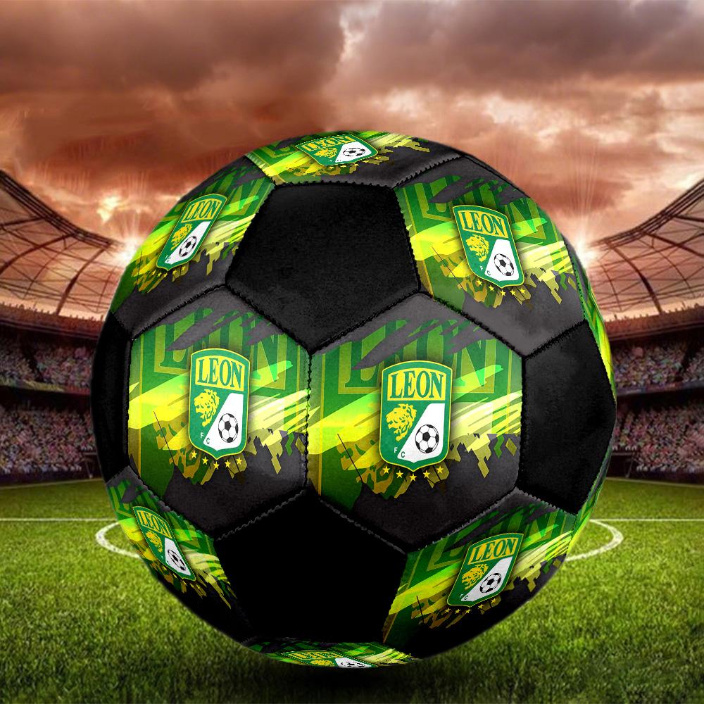 Club León Soccer Ball Colorful All Ages Machine Stitched PVC Competition Ready Durable High-Bounce.SIZE5