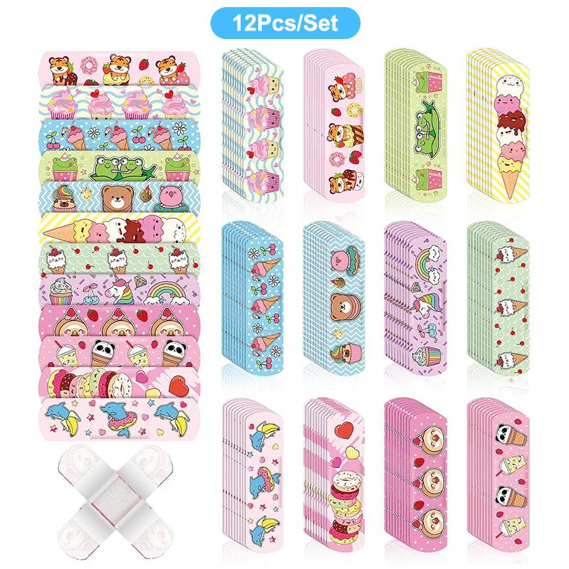 Водостойкие дышащие милые мультяшные пластыри для гемостаза, клейкие повязки, аптечка первой помощи для детей