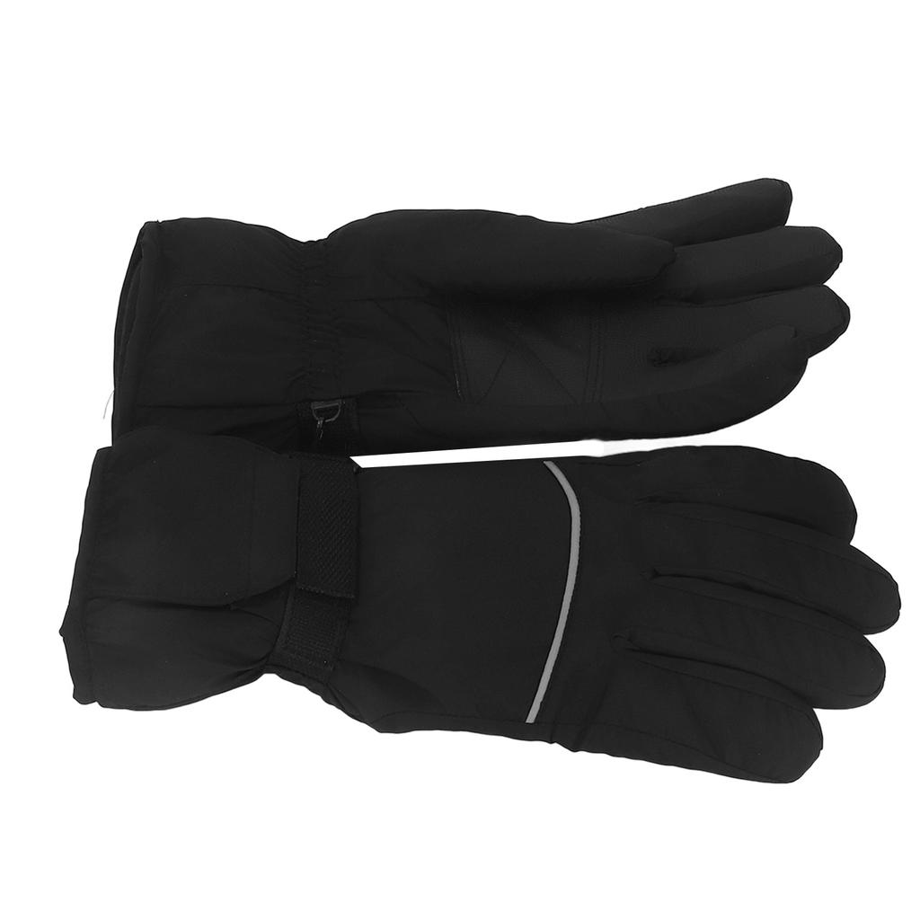 Электрические перчатки с подогревом, сенсорный экран, водонепроницаемые, дышащие, регулируемые, теплые, черные для