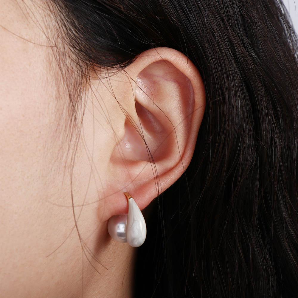 Oil Dropping Back Hanging Earrings Water Dropping Korean Studs Earrings Enamel Earrings Party Gift