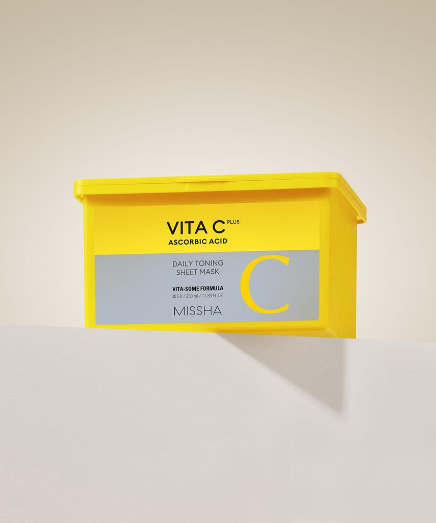 Vita C Plus ежедневная тонизирующая тканевая маска 350 мл / 30 листов
