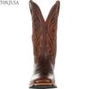 High Embroidered Vintage Sleeve Men's and Women's Large Wide-toe Western Cowboy Boots Plus-size