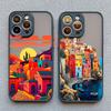 Чехол для телефона «Городской приморский городок» для iPhone 16 15 14 13 12 11 Pro Max Mini X XS XR SE 7 8 Plus Ударопрочный матовый жесткий чехол Fundas