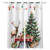 Рождественская елка олени красное вино десерт плотные шторы для гостиной спальня оконные шторы кухонные шторы