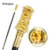 Golden Artificial Diamond Walking Cane Fashion Decorative Walking Stick Gentleman Elegant Cosplay Cane Knob Crosier 92cm