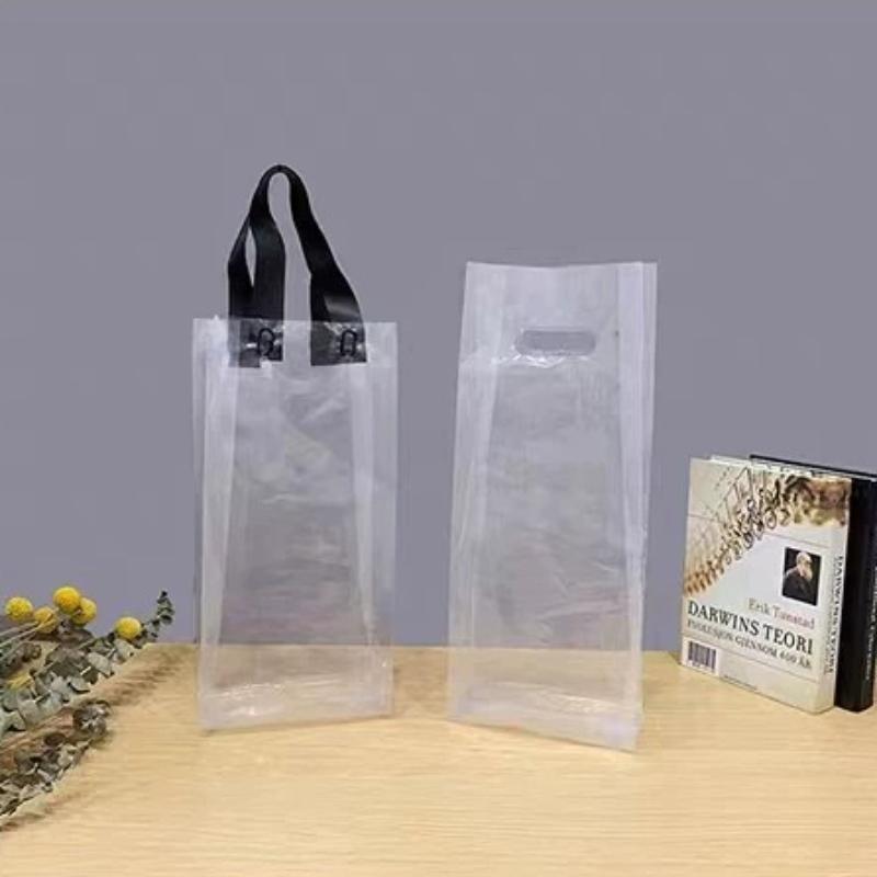 Friendly Transparent Plastic Bags Champagne Carbonated Beverage Packaging Sack Single Double Red Wine Gift Pouch Picnic Camping Barbecue Wine Bag