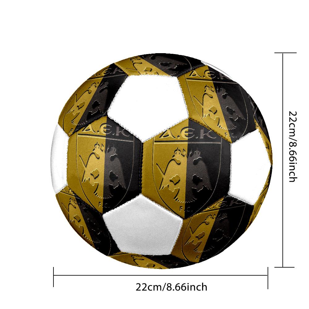 1PC AEK Athens club size 5 soccer ball PrahaIndoor Soccer Ball Colorful All Ages Machine Stitched PVC Competition Ready Durable High-Bounce