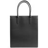 Tote A4 Stands Cowhide Leather PU Large and Black Bag, Vertical, Size, Alone, Handles, Body, Leather, Water-Repellent, Capacity, Men's Women's,