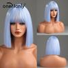 Синтетический парик Боб Белый Блондинка Парик Натуральные парики для женщин Ежедневная вечеринка Хэллоуин Волосы Термостойкое волокно