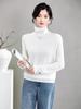 Women's Cashmere Turtleneck Sweater: Loose, Warm, Versatile, Solid Color Knitted Top