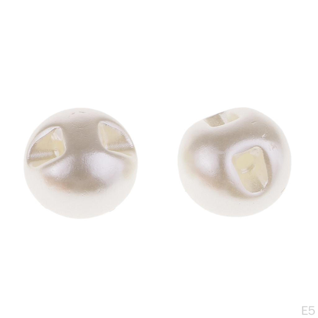 50 шт. жемчужные пуговицы, белые швейные пуговицы для одежды, скрапбукинг своими руками, 10 мм