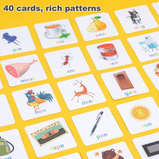 Игра «Написание слов» CVC Phonics Флэш-карта Деревянный строительный блок с буквами Алфавит для малышей