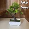 Садовая композиция Украшение комнаты Пластиковые растения Бонсай Маленькое дерево в горшке Искусственное растение в горшке Двор Комната Садовое украшение На открытом воздухе