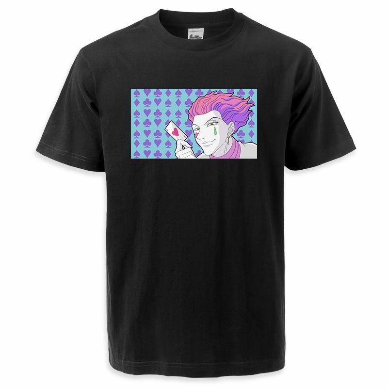 Футболки Hunter X Hunter Japan Anime для унисекс/унисекс 2023 года, модная футболка с рисунком Hisoka, базовые повседневные топы Camisa Masculina с круглым вырезом