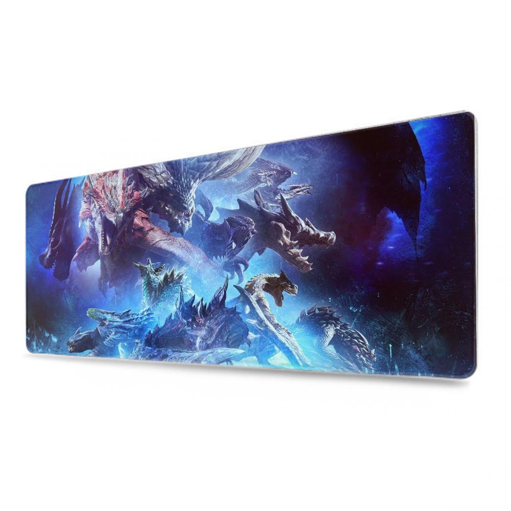 Коврик для мыши Monster Hunter 500x1000 мм Большой игровой коврик для мыши Геймерский XL Резиновый Отаку Клавиатурный коврик Настольный коврик для ноутбука