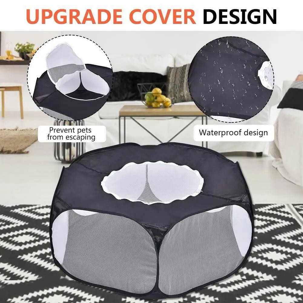 Portable Dog fence Indoor Outdoor Pet Puppy Playpen for Small Animal Hamster Fence Tent Cage With Cover Waterproof Camping House