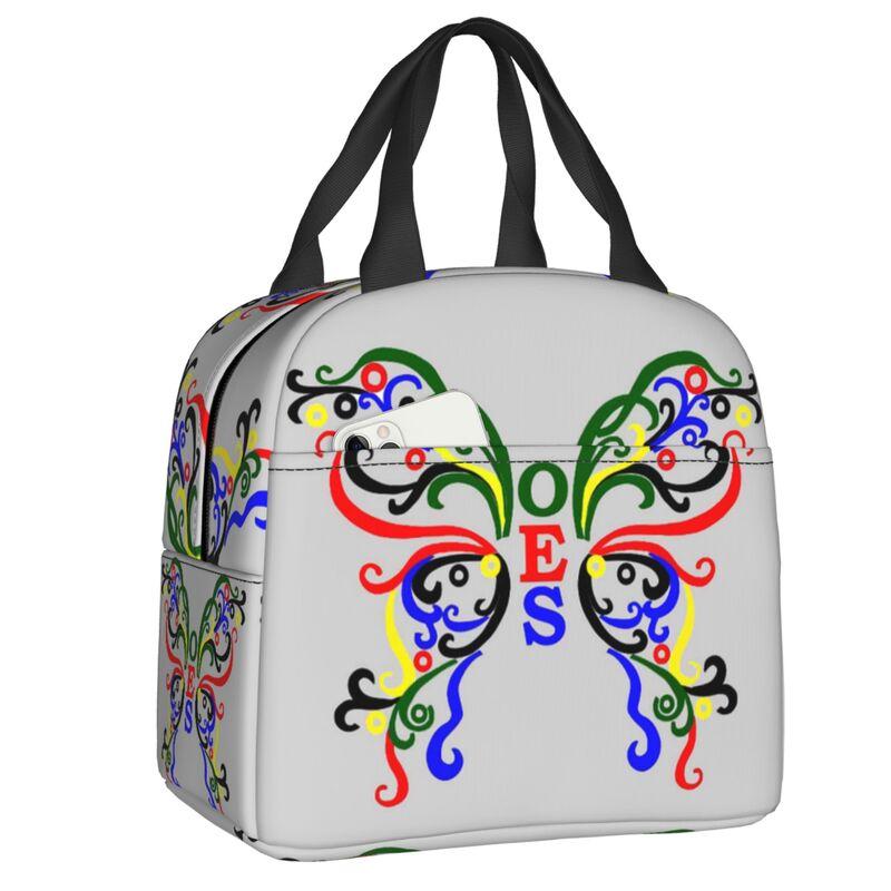 Custom OES Order Of The Eastern Star Thermal Insulated Lunch Bags Woman Portable Lunch Container for Work School Travel Food Box